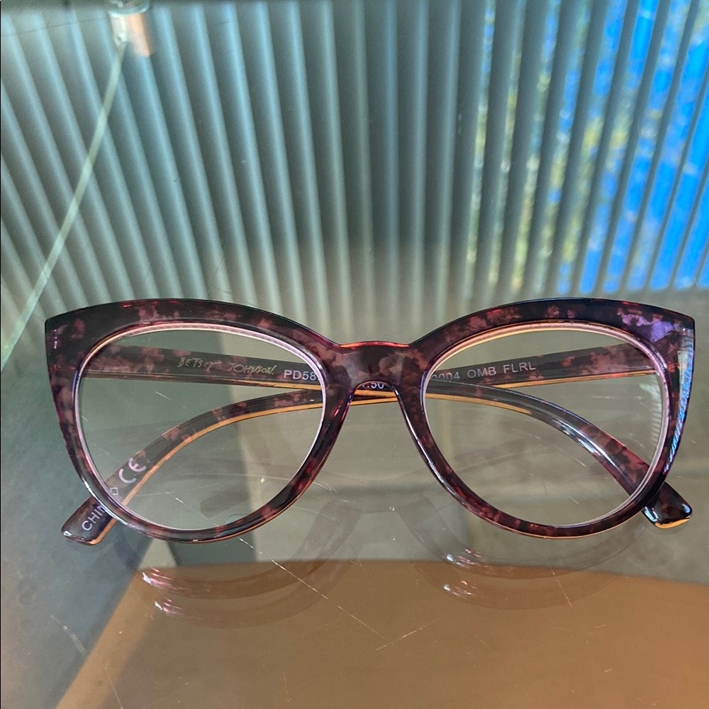 Betsey Johnson cat-eye glasses